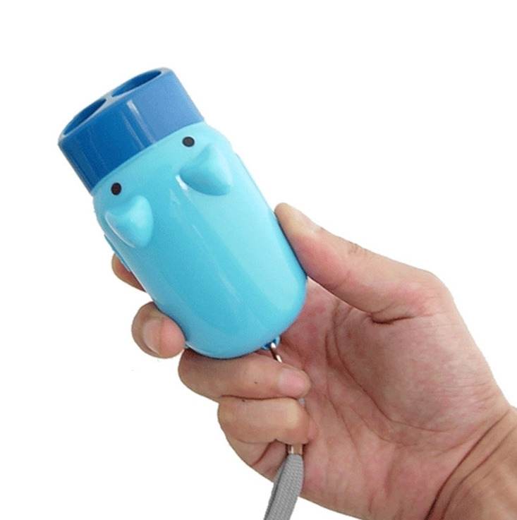 NEW Pig Shaped 2 LED Hand Pressing Dynamo Mini LED Flashlight