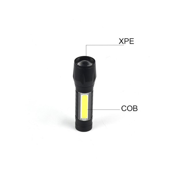 Mini COB High Beam Led Zoom Torch Light Gift Box USB Rechargeable Focusing Pocket Flashlight