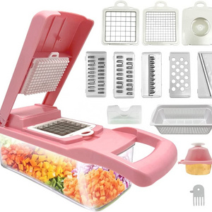 hot selling Multifunction 14 In 1 manual mandoline slicer mini chopper vegetables cutter vegetable