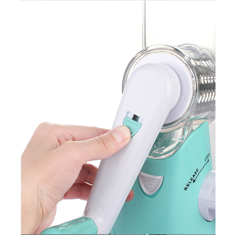 hand food mini stainless steel rotary vegetable cheese shredder cheese grater machine with container handle