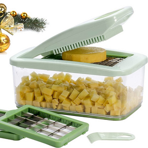 multifunctional vegetable cutter and  Food Chopper: Vegetable Fruit Dicer Slicer Onion Tomato Potato cutter 3 Extra-Large Blade