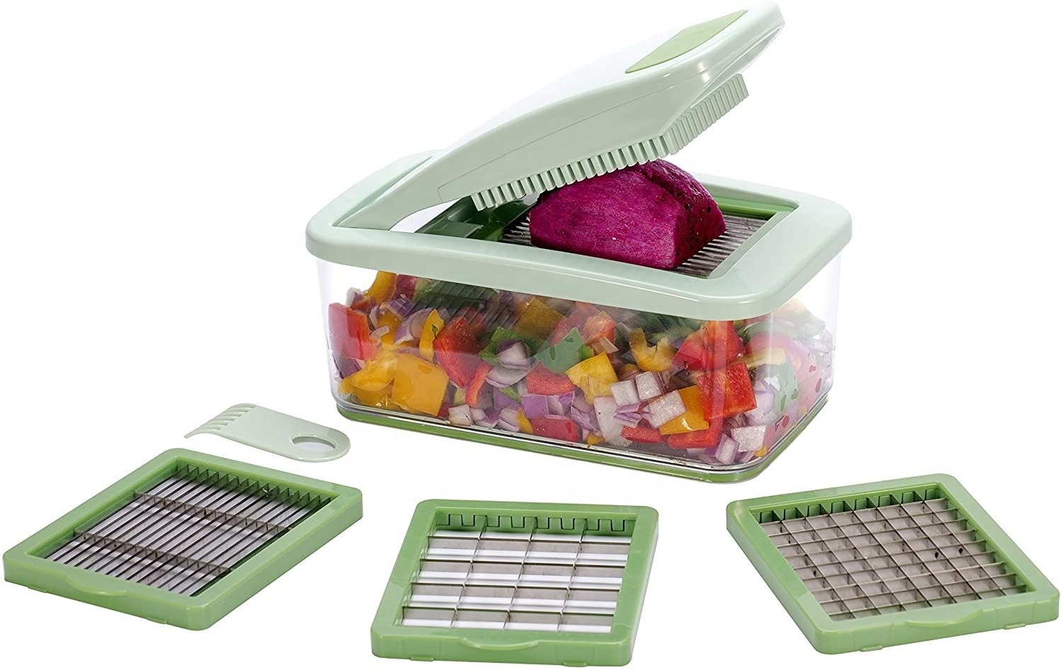 multifunctional vegetable cutter and  Food Chopper: Vegetable Fruit Dicer Slicer Onion Tomato Potato cutter 3 Extra-Large Blade