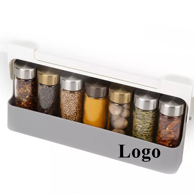 E120 Kitchen Spice Jar Rack Drawer Under Cabinet Spice Rack Organizer Hanging Drawer Organizer Adjustable Under Shelf Spice Rack