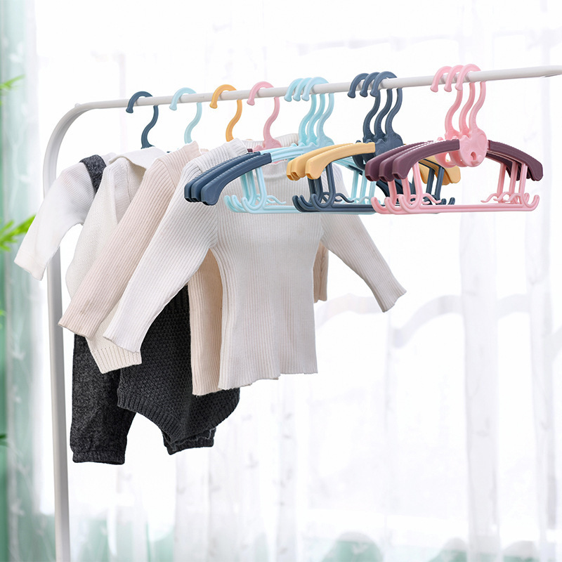 DS964 Extendable Laundry Infant Pant Hanger Non-Slip Kids Drying Racks Retractable Children's Cloth Hangers Plastic Baby Hangers