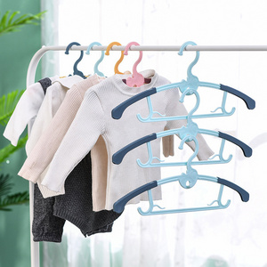 DS964 Extendable Laundry Infant Pant Hanger Non-Slip Kids Drying Racks Retractable Children's Cloth Hangers Plastic Baby Hangers