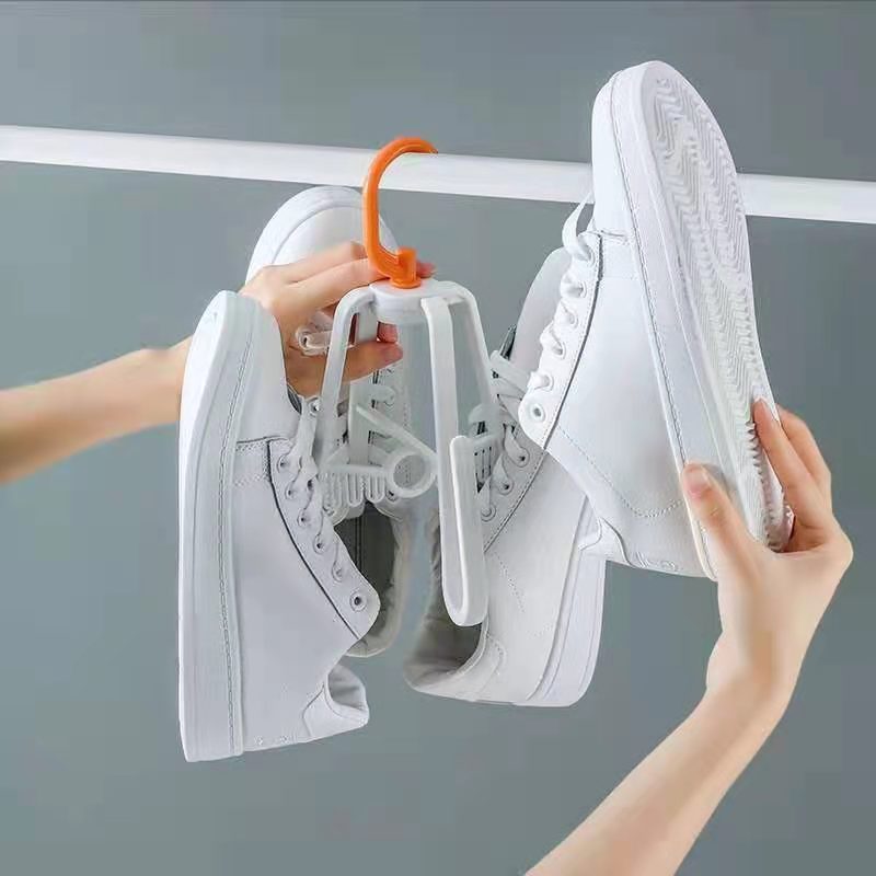 TXL456 Multifunctional Windproof Foldable 360 Degree Rotating Shoe Drying Rack Outdoor Hanging Clothes Shoe Hanger