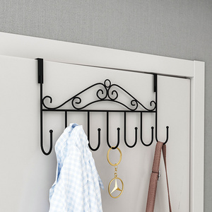 DS2542 Wall Mount 7 Hook Metal Storage Organizer Rack Heavy Duty Over Door Hanger Holder for Coat Hat Clothes Over The Door Hook