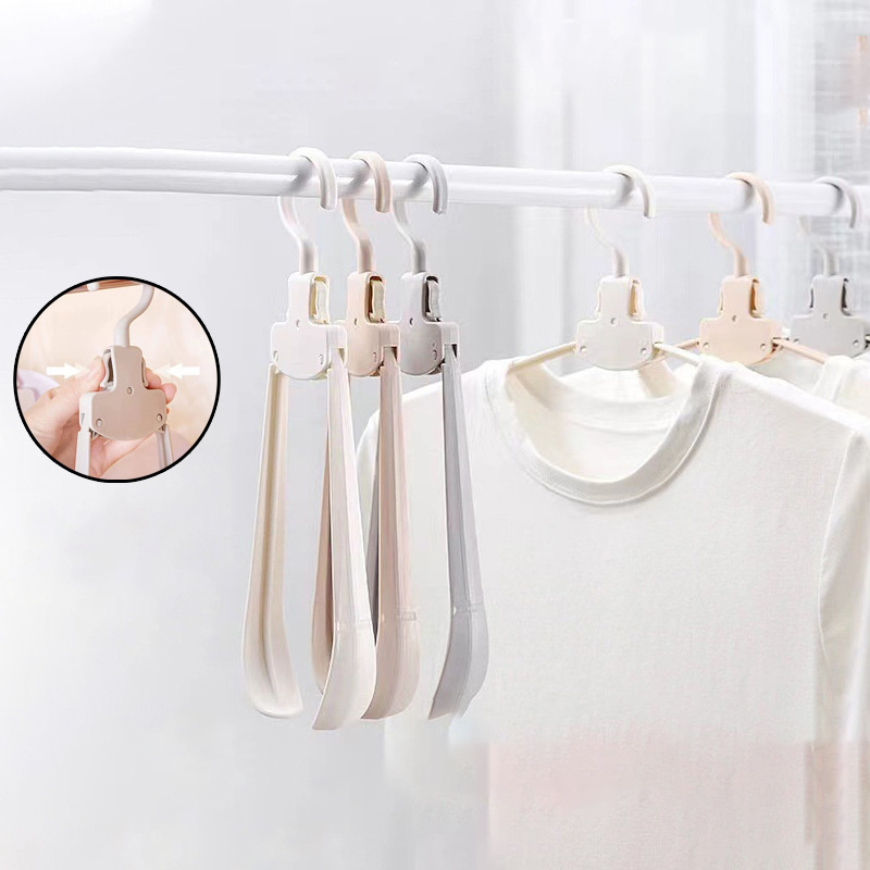 DS2545 Lightweight Travel Accessories  Travel Hangers Foldable Clothes Drying Rack Foldable Plastic Clothes Hangers