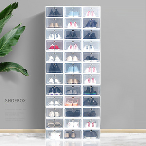 TK30 Thickened Plastic Storage Box Transparent Shoe Storage Anti-oxidation Flip-type Shoe Cabinet Shoe Rack Storage