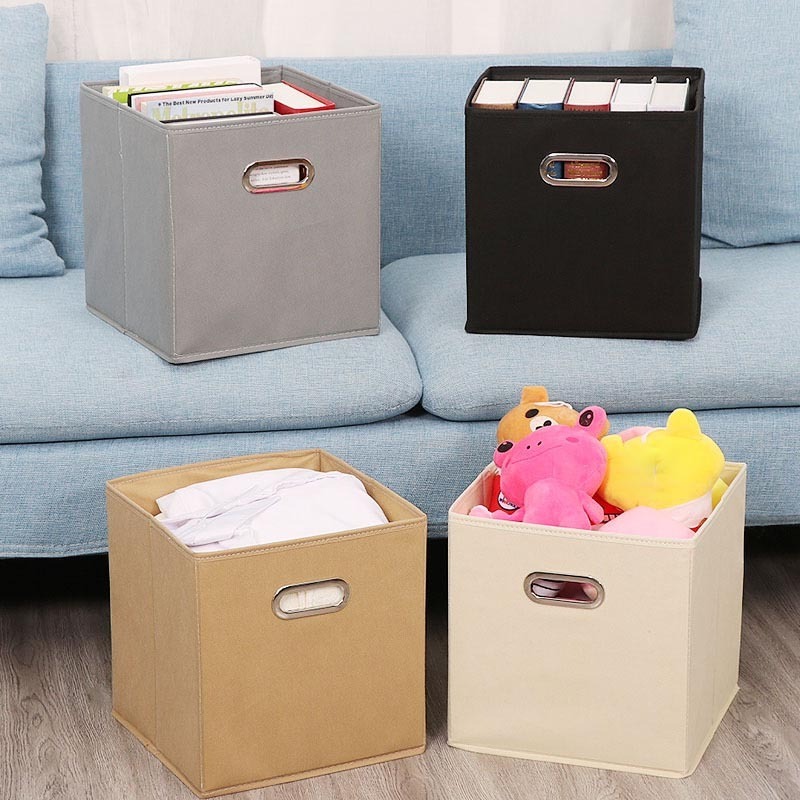 DS3587 Foldable Storage Box Cloth Organizer Drawer For Closet And Toys Collapsible Fabric Storage Cubes Organizer with Handles