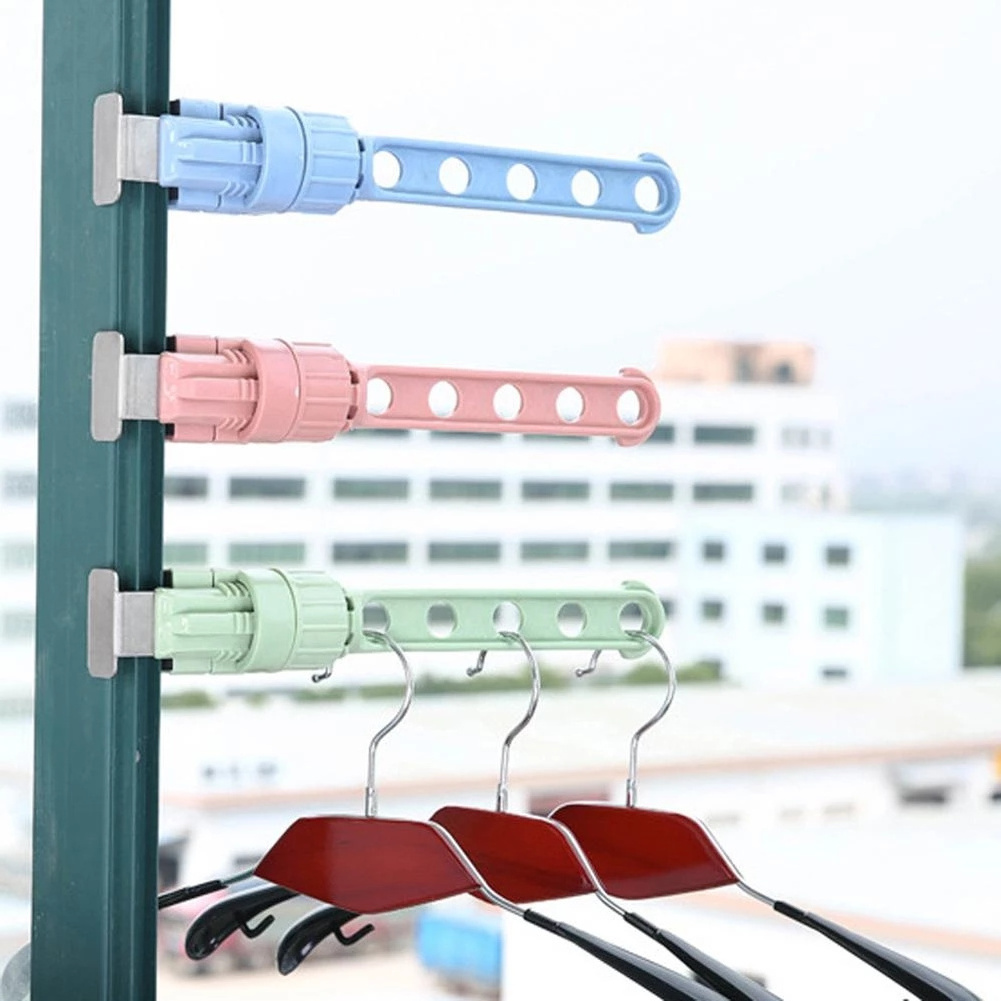 DS1272 5 Holes Window Frame Clothes Hanger Rack Adjustable Detachable Indoor Hanging Rack Travel Hotel Laundry HangerDrying Rack