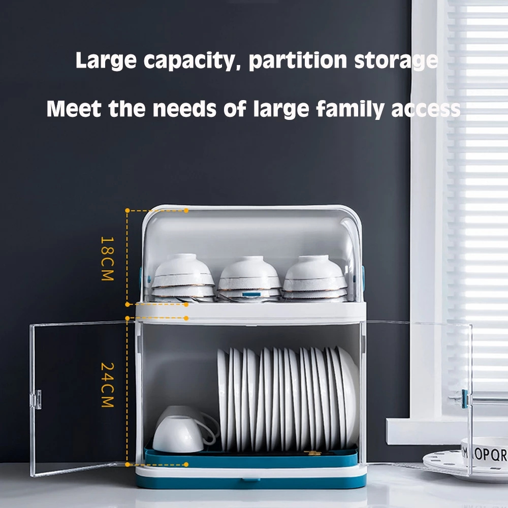 DS1191 Kitchen Cutlery Storage Box Draining Bowl Dish Shelf Double Single Layer Drain Rack Dishes Tableware Dinnerware Organizer