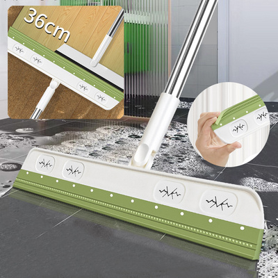 DS1476 Bathroom Floor Wiper Sweeping Brush Glass Scraper Tool Hair Dust Brooms Floor Clean Squeegee Silicone Broom