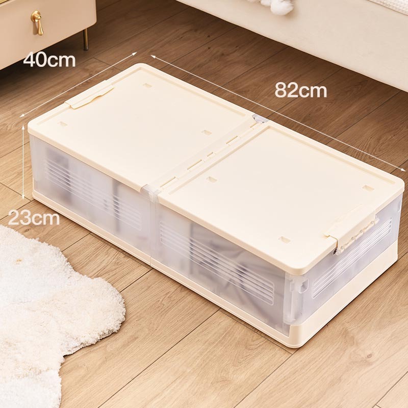 DS3577 Under Bed Storage Bins Drawer for Clothes Folding Plastic Storage Box with Lid Under Bed Storage Containers with Wheels