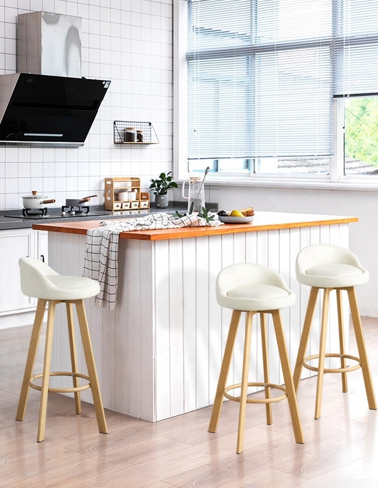 high breakfast bar chair modern wood counter stool nordic rustic classic high kitchen counter chair