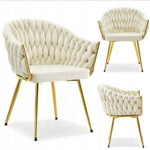 woven leather chairs beige velvet dining chair gold legs modern comfort fabric velvet dining room chair