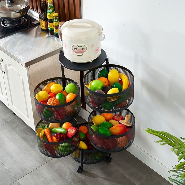 rotating basket rack vegetable storage rack rotating multifunctional rotating storage rack