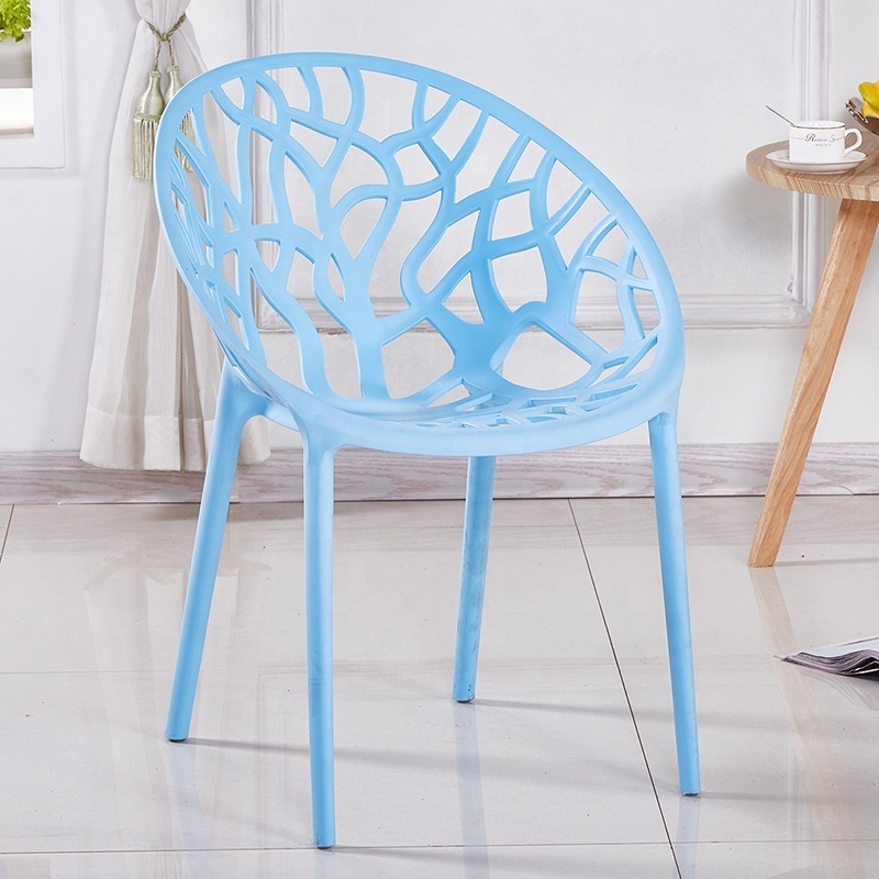 outdoor stacking chair new design pp plastic dining chair nordic simple back dining chair