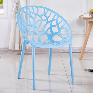 outdoor stacking chair new design pp plastic dining chair nordic simple back dining chair