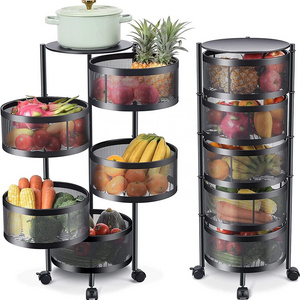 rotating basket rack vegetable storage rack rotating multifunctional rotating storage rack