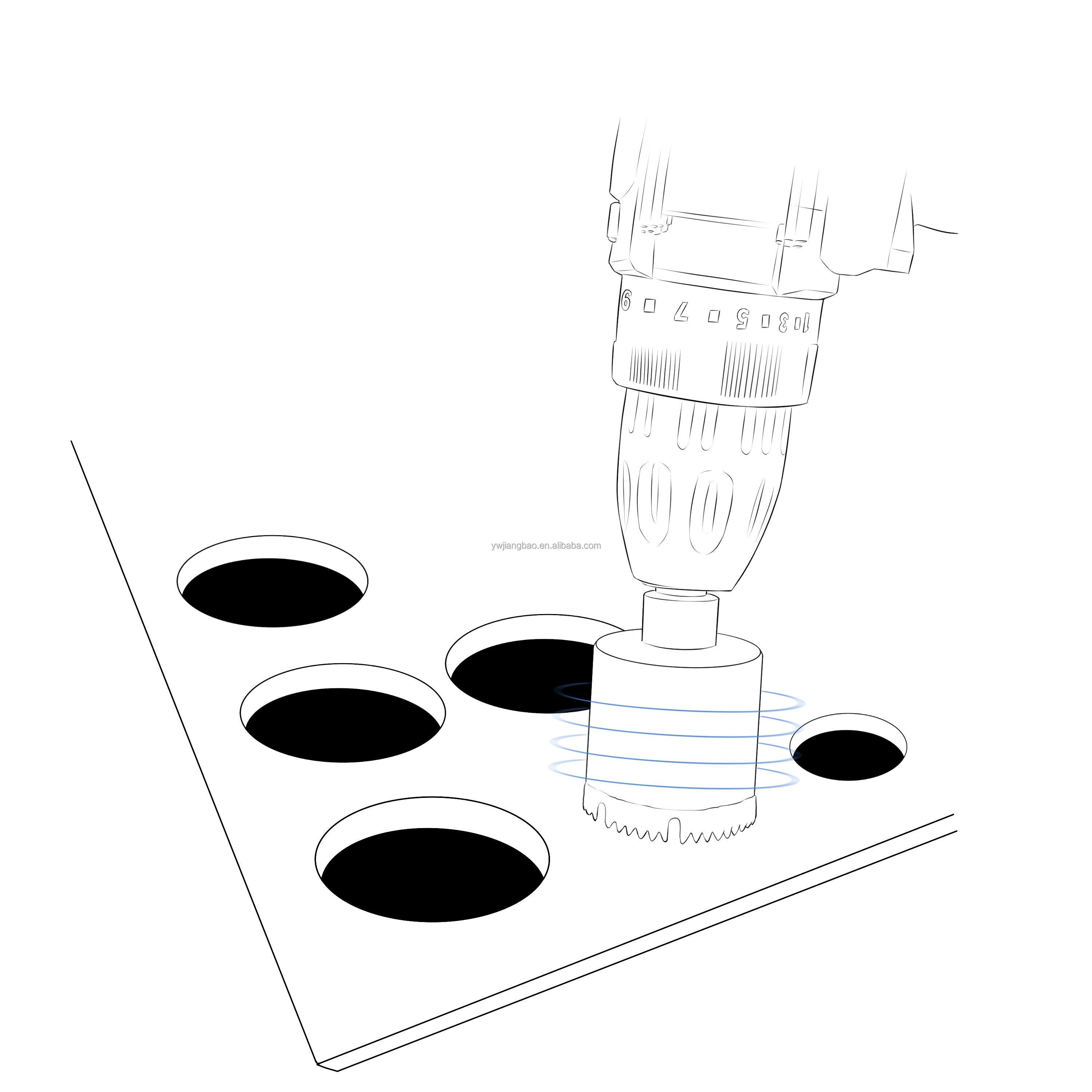 Vacuum Brazed 6mm Dry Hex Shank Diamond Porcelain Hole Saw Brazed Core Drill Bit Set For Tile, Ceramics Porcelain 5 - 49 sets