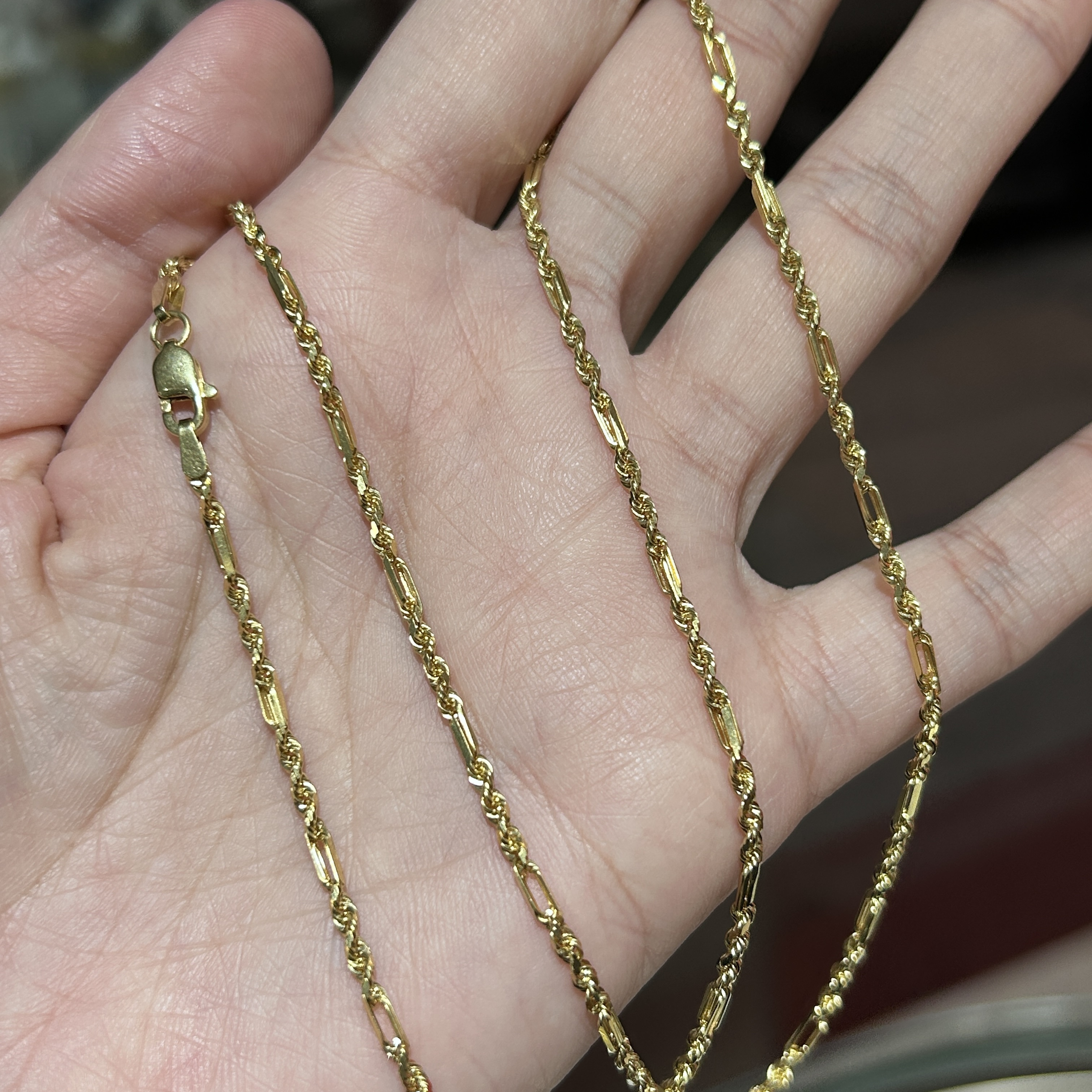 Heavy 18K Solid Yellow Gold Dubai Chains Necklace 20 Inches AU750 Chains Necklace For Precious Jewelry Pendant