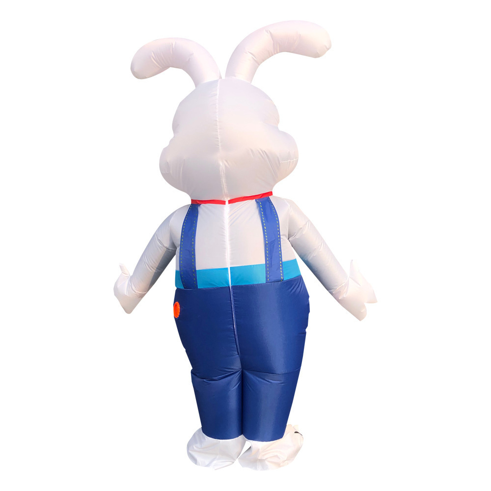 Easter party cosplay mascot costume blow up suit inflatable rabbit costume for adult