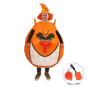 HUAYU Unisex Halloween Cosplay Costume Inflatable  Pumpkin Blow Up Suit Full Body Fancy Dress For Adult