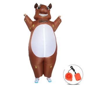 HUAYU Inflatable Animal Cosplay Costume Blow Up Boar Suit  Funny Mascot Jumpsuit for Halloween Cosplay Party