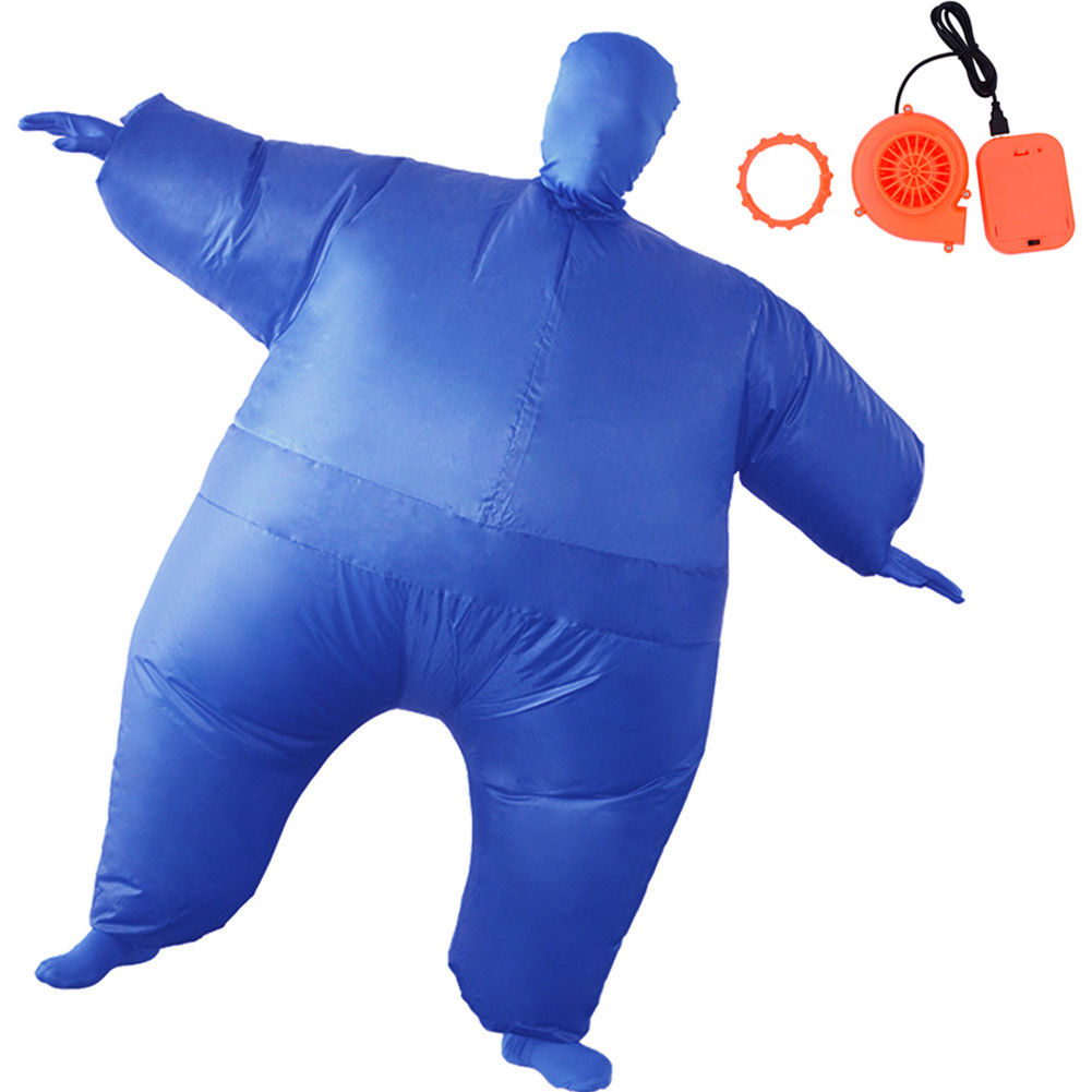 HUAYU Hot Selling Party Blow Up Costume Inflatable Fat Costume Blue Inflatable Chub Costume Men's Halloween Inflatable One Size