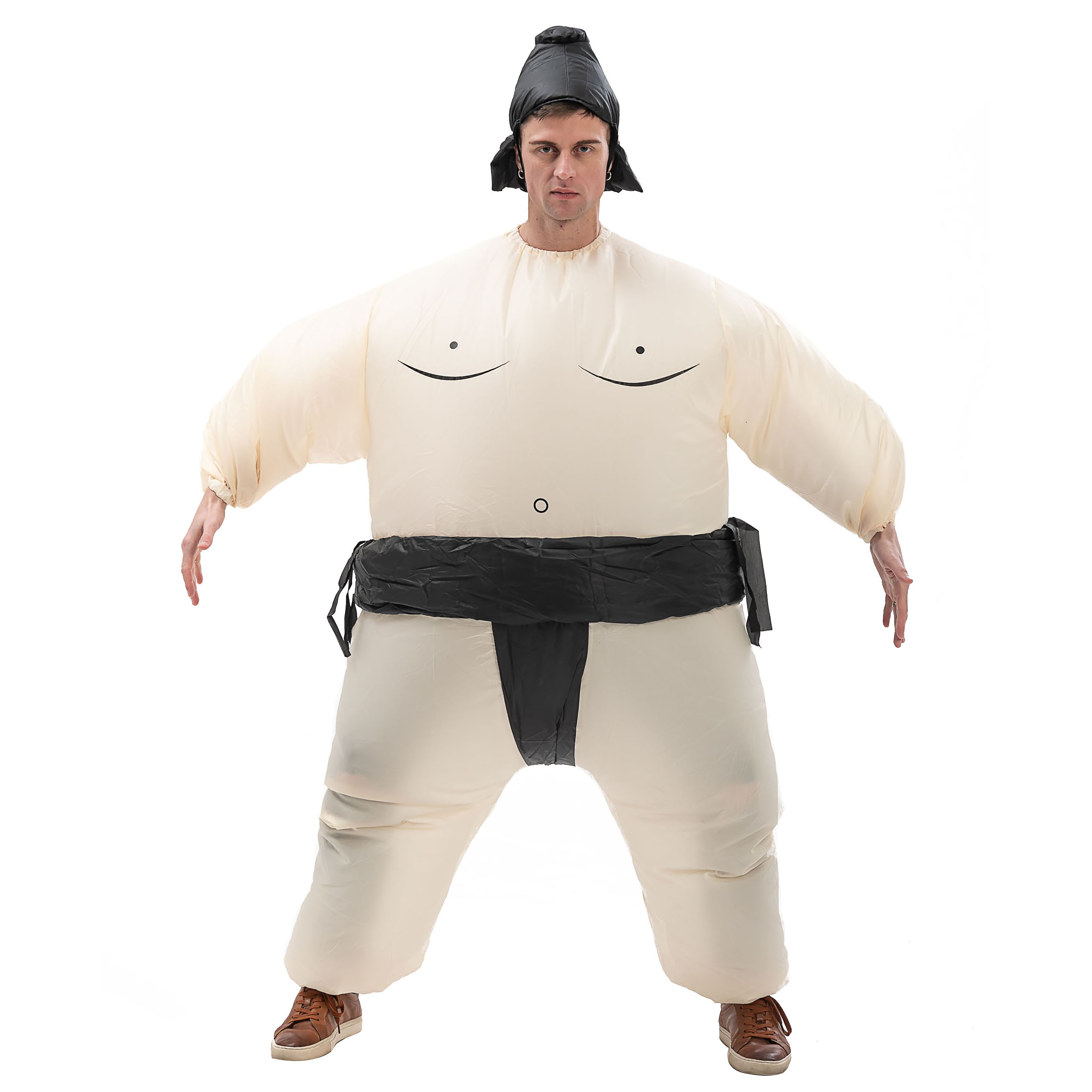 Outdoor party fun costume adult halloween fighting inflatable fat sumo costume japanese wrestling blow up sumo suit with hat