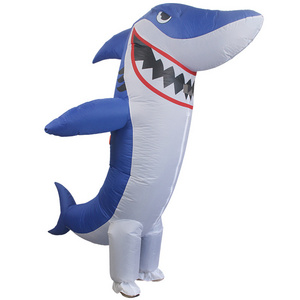 HUAYU Hot Selling Funny Full Body Costume Blue Inflatable Dolphin Shark Halloween Costumes Cosplay Party Fancy Dress