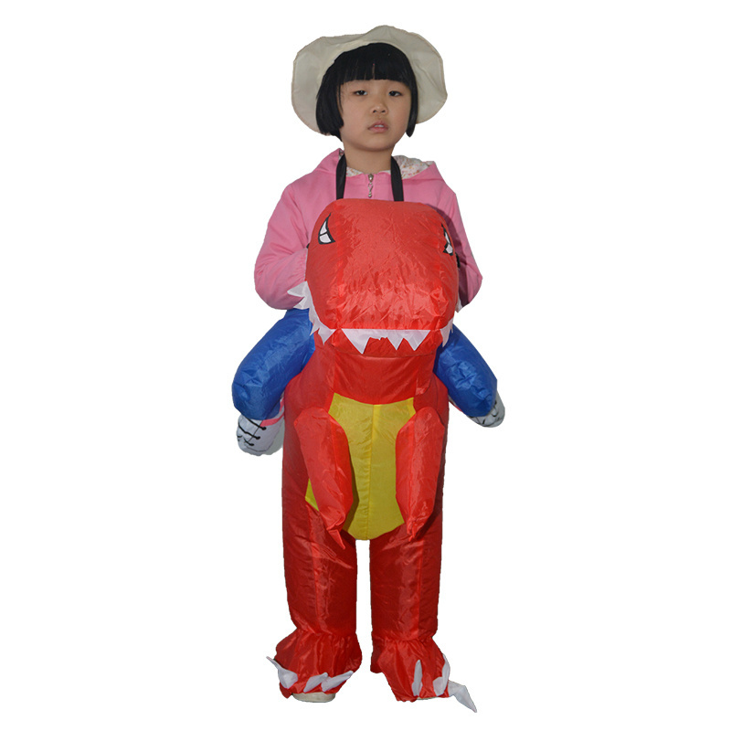 HUAYU Funny Park Cosplay Dress Red Kids Inflatable Dinosaur Costume Walking Blow Up Costume