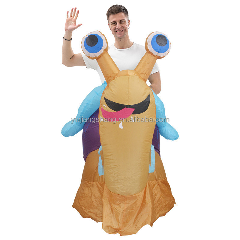 HUAYU Adult Free Size  Halloween Cosplay Fancy Costume Inflatable Grump Snail Ride-On Costume For Christmas Mascot Party