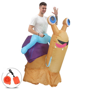 HUAYU Adult Free Size  Halloween Cosplay Fancy Costume Inflatable Grump Snail Ride-On Costume For Christmas Mascot Party