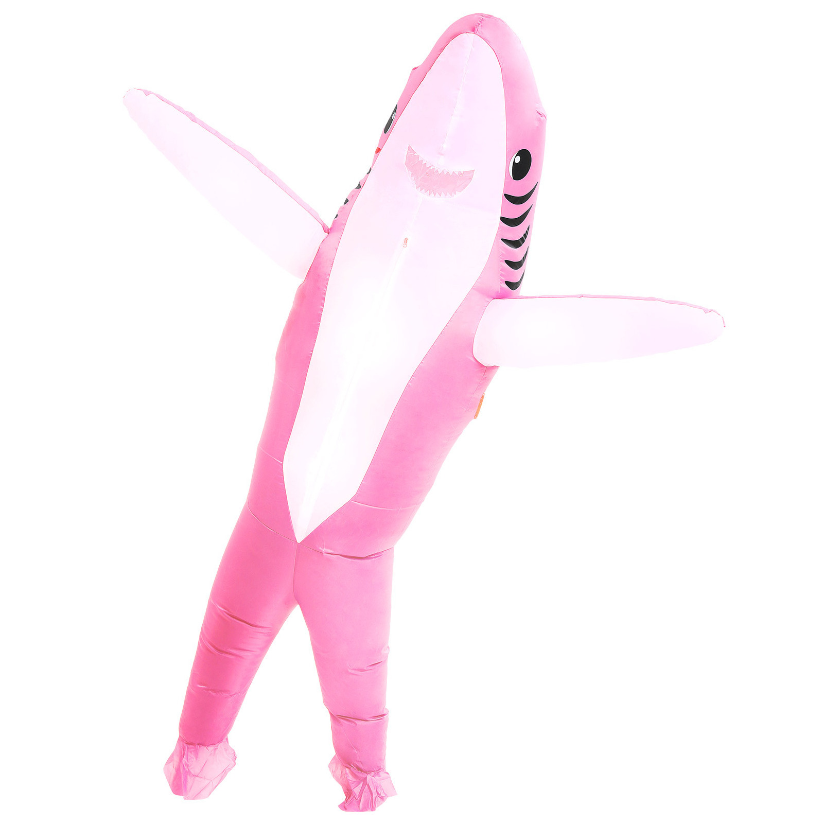 HUAYU Ready To Ship Halloween Funny Full Body Inflatable  Blue Pink Shark Mascot Costume For Adult