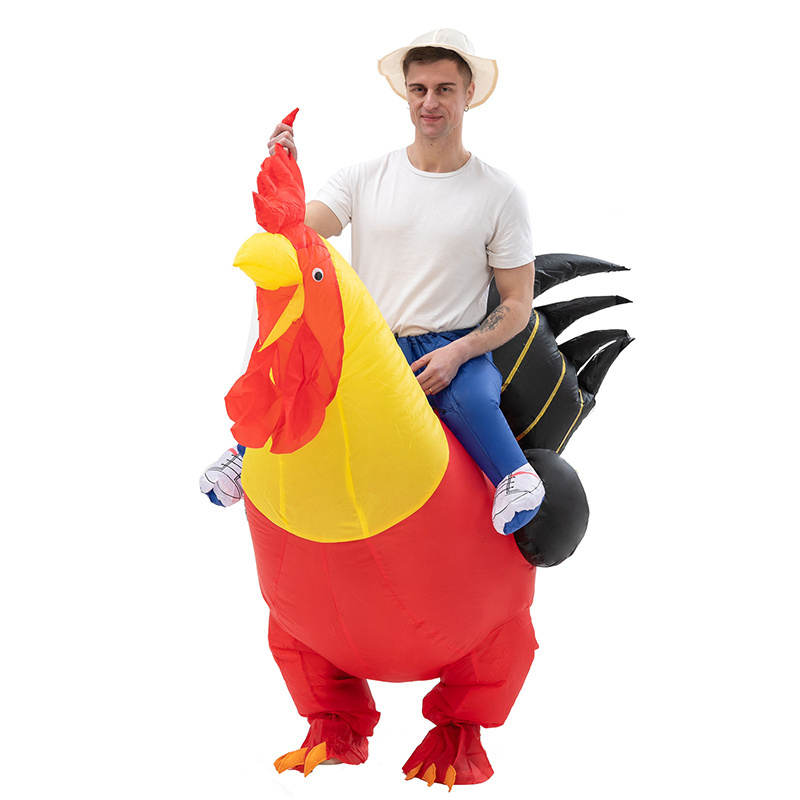 New Chicken Inflatable Costume Blow Up Cock Costume for Halloween Christmas  Cosplay Party