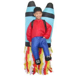 Festival Costumes A Rocket Jet Kid Party Giant Inflatable Costume Inflatable Carrying Rocket Costume For kid