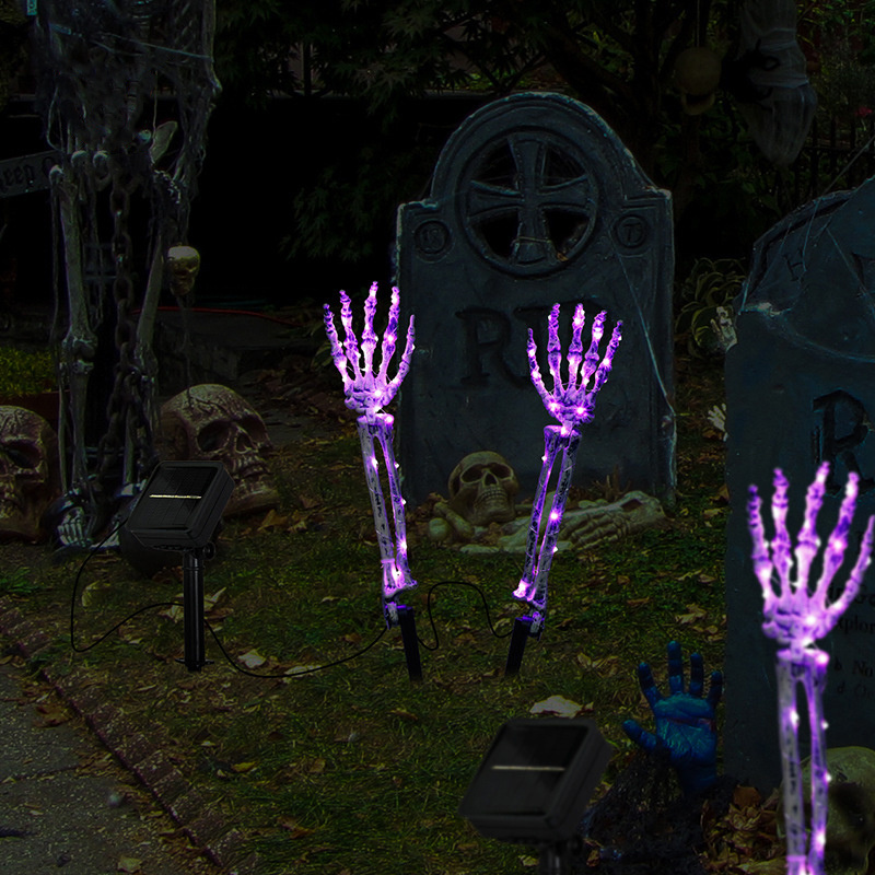 Solar outdoor lights Halloween Plant in the ground Skeleton arm for garden