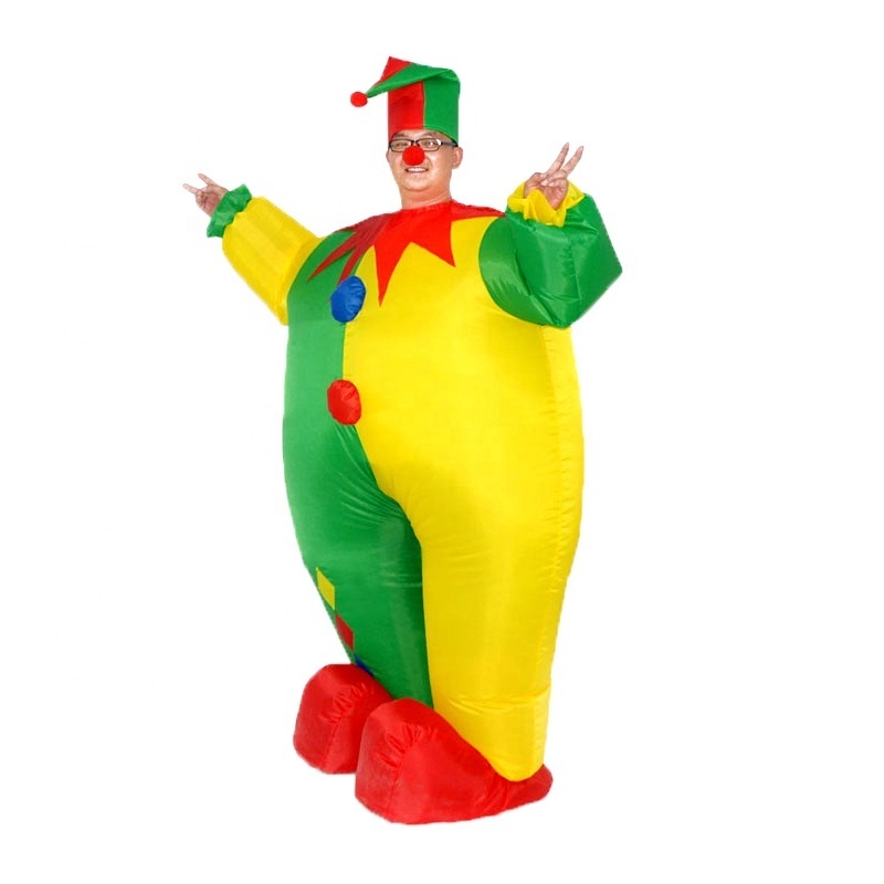 Adult Blow up Suit Halloween Party Fancy Dress Adult Circus Inflatable Joker Costume Carnival Festival Cosplay Polyester Unisex