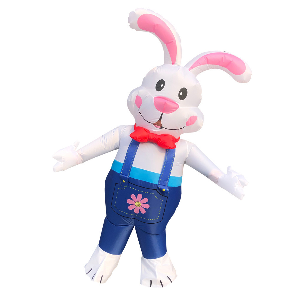 Easter party cosplay mascot costume blow up suit inflatable rabbit costume for adult