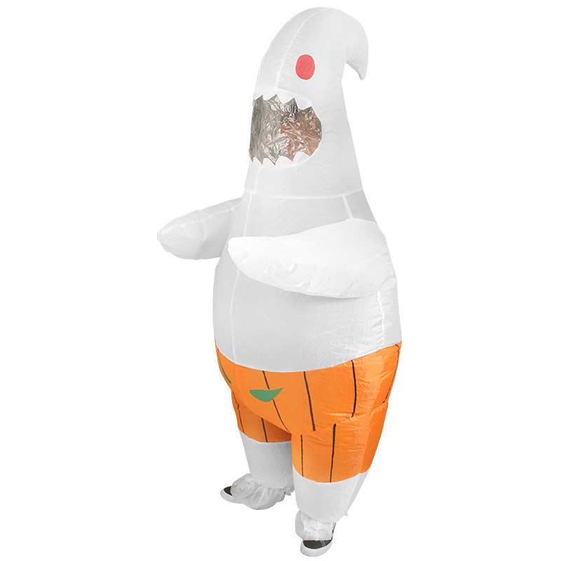 Ghost Pumpkin Pants Funny Inflatable Costume Party Inflatable Costume Cosplay Performance Costume White Halloween Taffeta Unisex