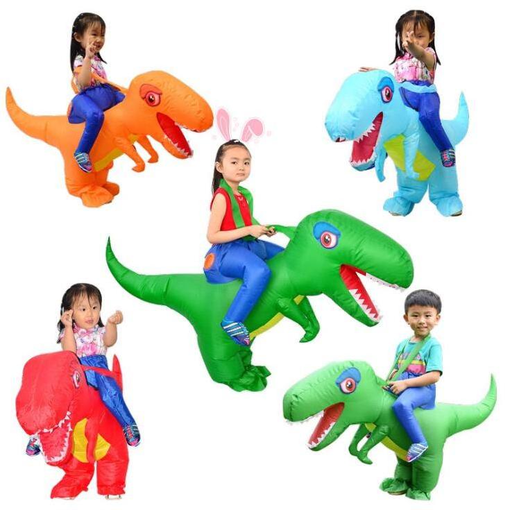 HUAYU New Design Inflatable Costume Children Kids Dinosaur T REX Costumes Blow Up Cospaly Ride On Animal Costume