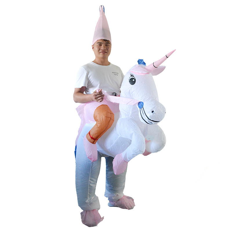 Halloween carnival fancy dress party mascot costume adult blow up suit inflatable ride on costume