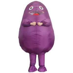 2023 New Arrival Funny Party Cosplay Blow Up Suit Cute Purple Potato Costume For Adult Party Dress