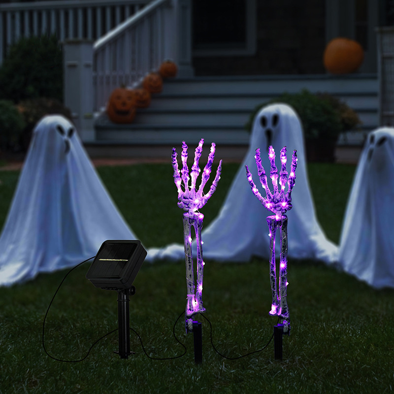 Solar outdoor lights Halloween Plant in the ground Skeleton arm for garden