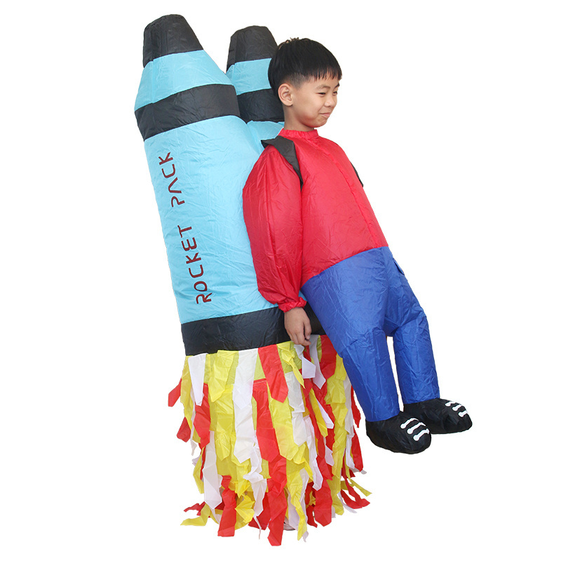 Festival Costumes A Rocket Jet Kid Party Giant Inflatable Costume Inflatable Carrying Rocket Costume For kid