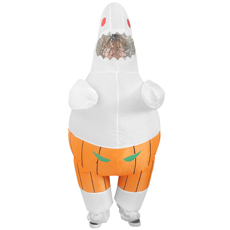 Ghost Pumpkin Pants Funny Inflatable Costume Party Inflatable Costume Cosplay Performance Costume White Halloween Taffeta Unisex