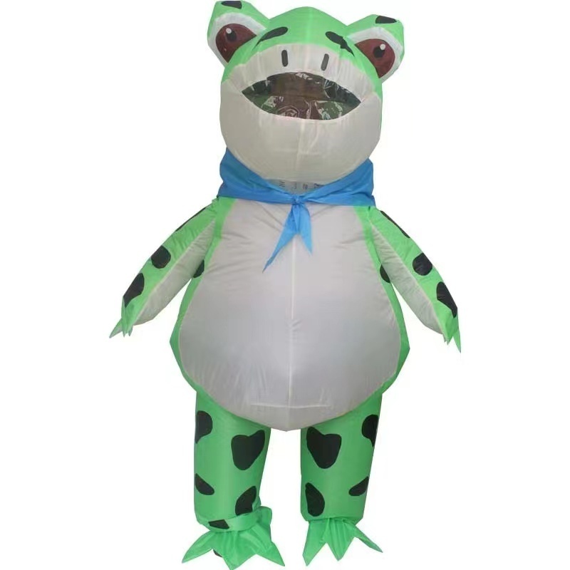 HUAYU Funny Halloween Christmas Party Cosplay Bir Blow Up Suit Cute Frog Walking Mascot Inflatable Cartoon Costume