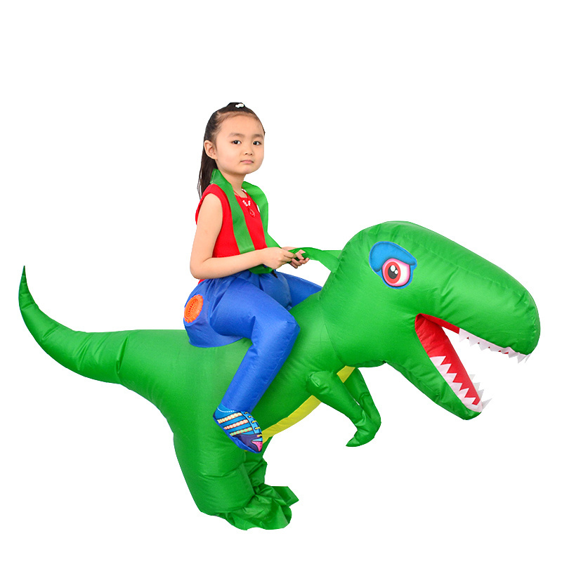 HUAYU New Design Inflatable Costume Children Kids Dinosaur T REX Costumes Blow Up Cospaly Ride On Animal Costume